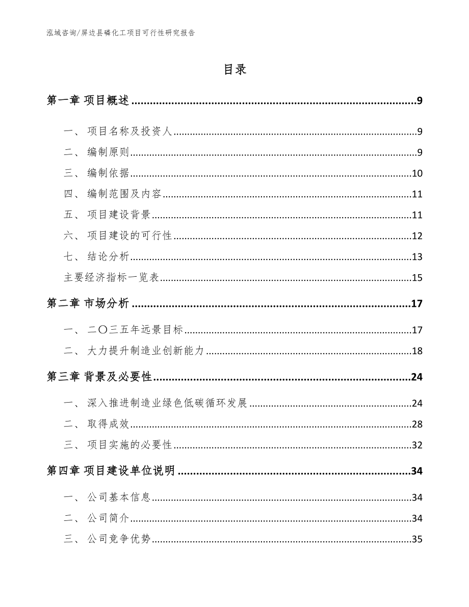 屏边县磷化工项目可行性研究报告【模板范本】_第2页