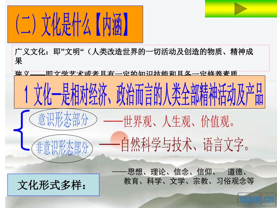 文化生活第一单元文化与生活复习课件共10张复习进程_第2页