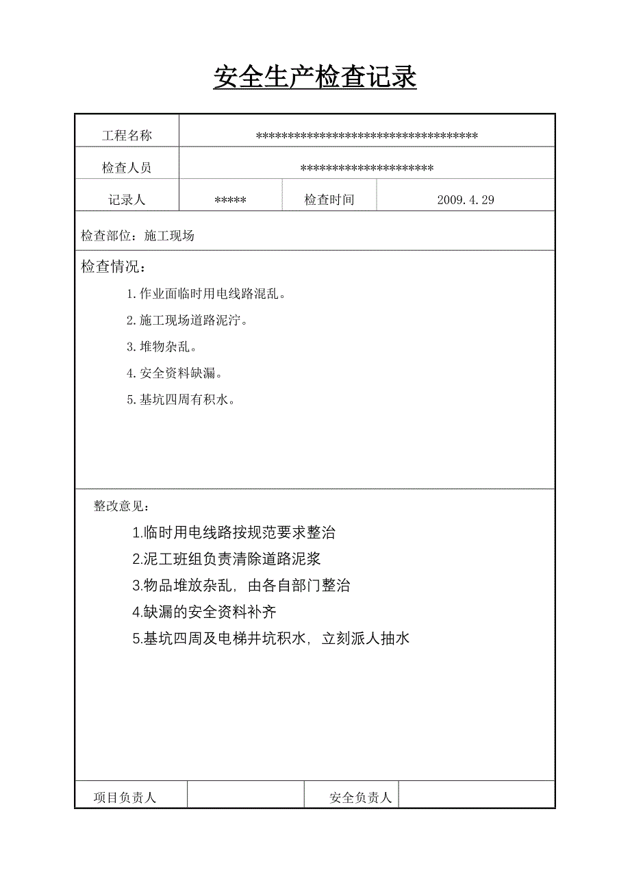 工地安全检查记录_第2页