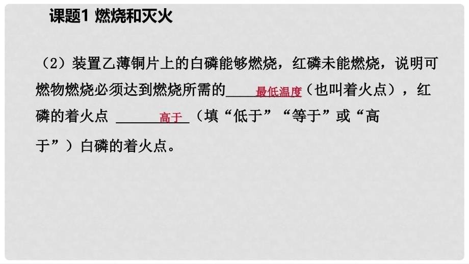 九年级化学上册 第七单元 燃料及其利用 课题1 燃烧与灭火练习课件 （新版）新人教版_第5页