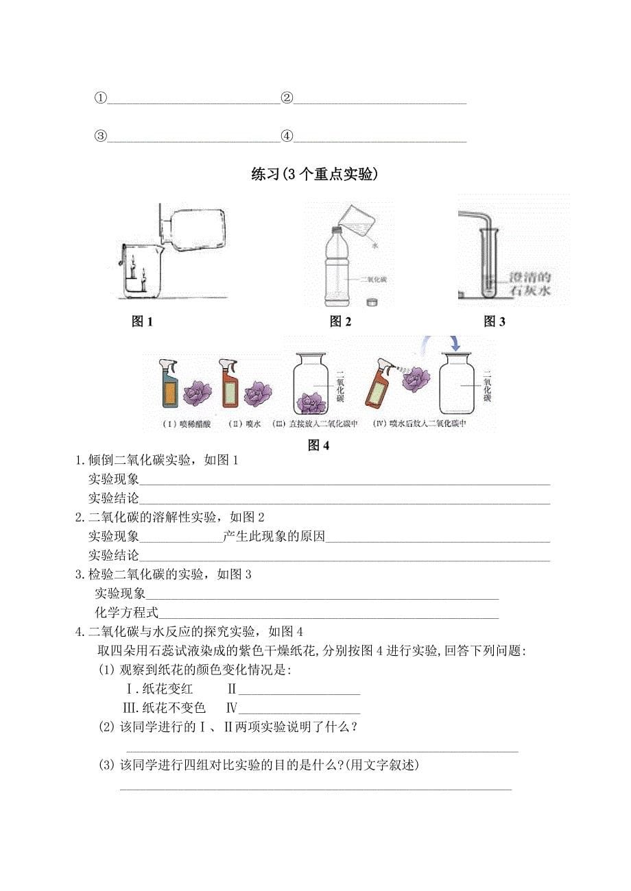 九年级化学上册碳和碳的氧化物学案人教版_第5页