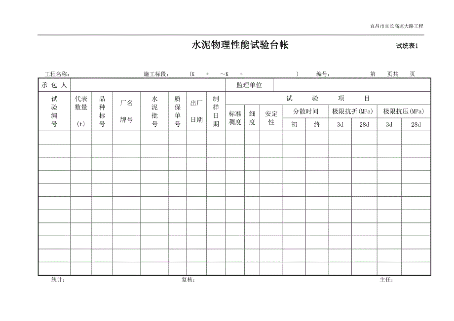 水泥物理性能试验台帐表-.doc_第1页