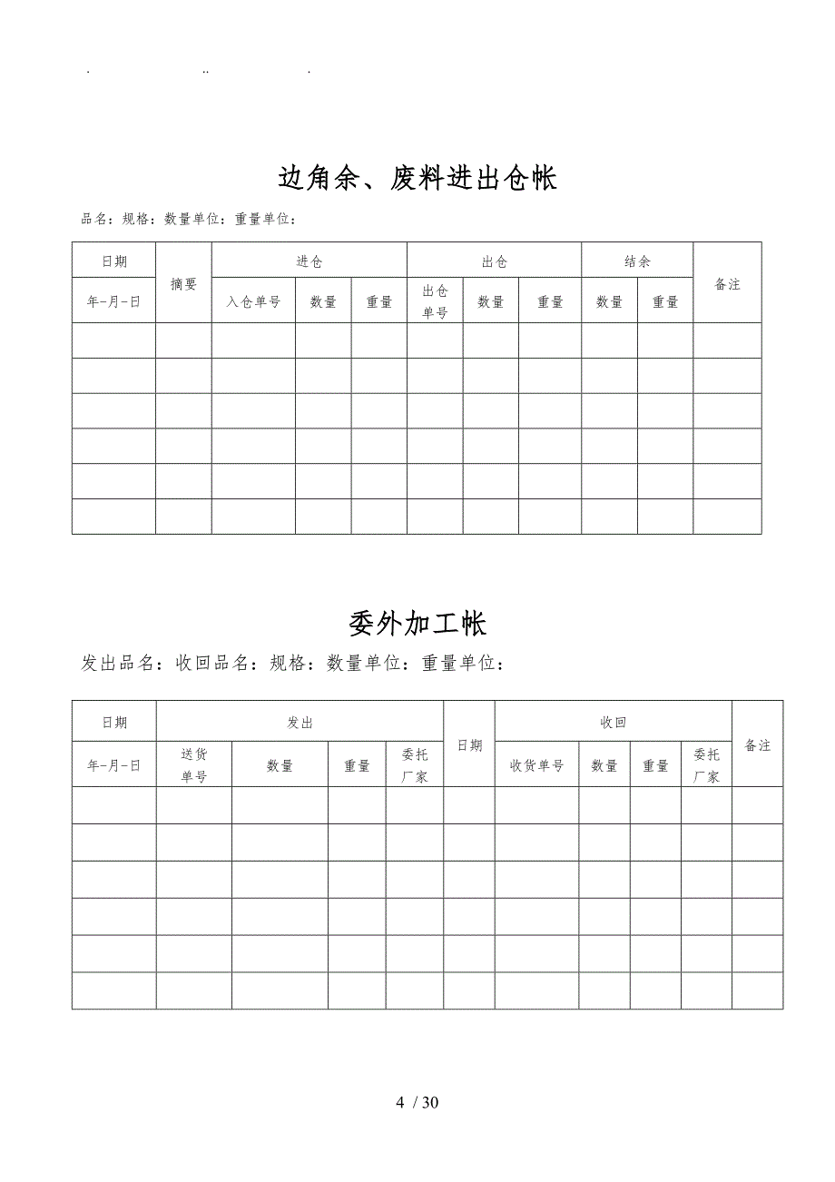 海关物流帐的基本程序文件_第4页