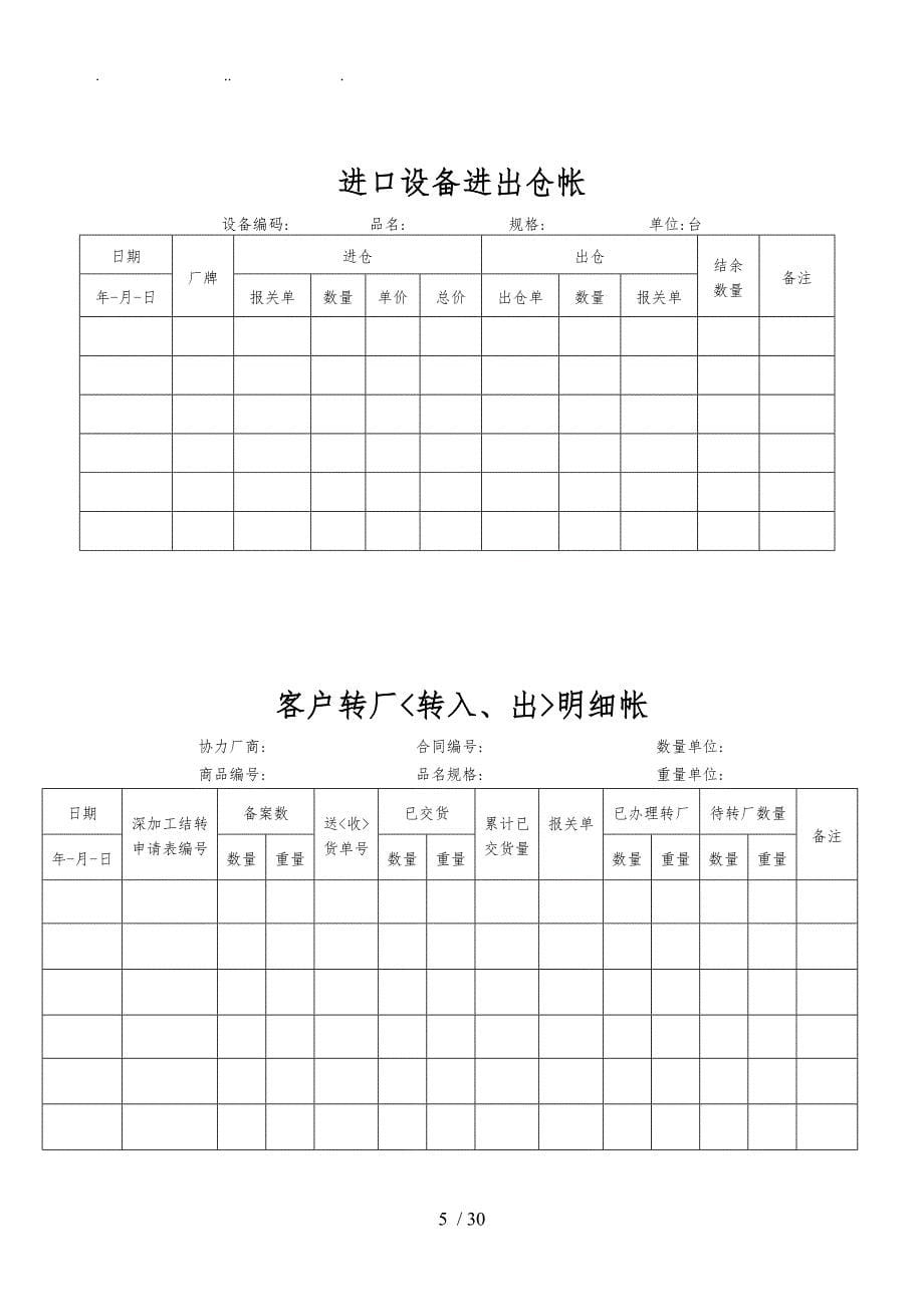 海关物流帐的基本程序文件_第5页