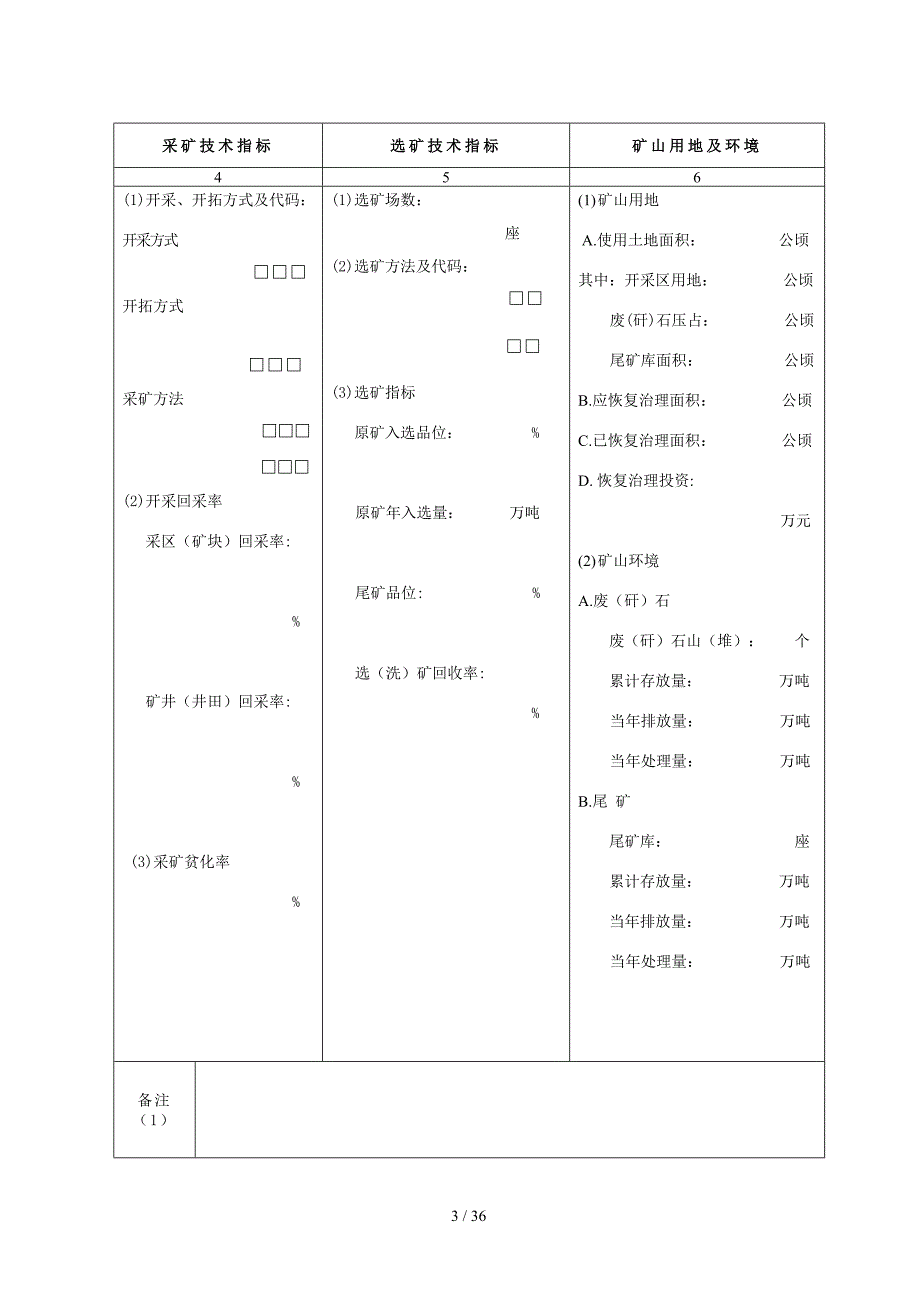 年度固体矿产资源统计基础表.doc_第3页