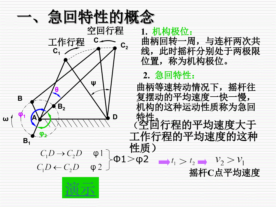 铰链四杆机构的急回特性ppt课件_第3页