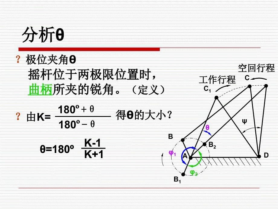 铰链四杆机构的急回特性ppt课件_第5页