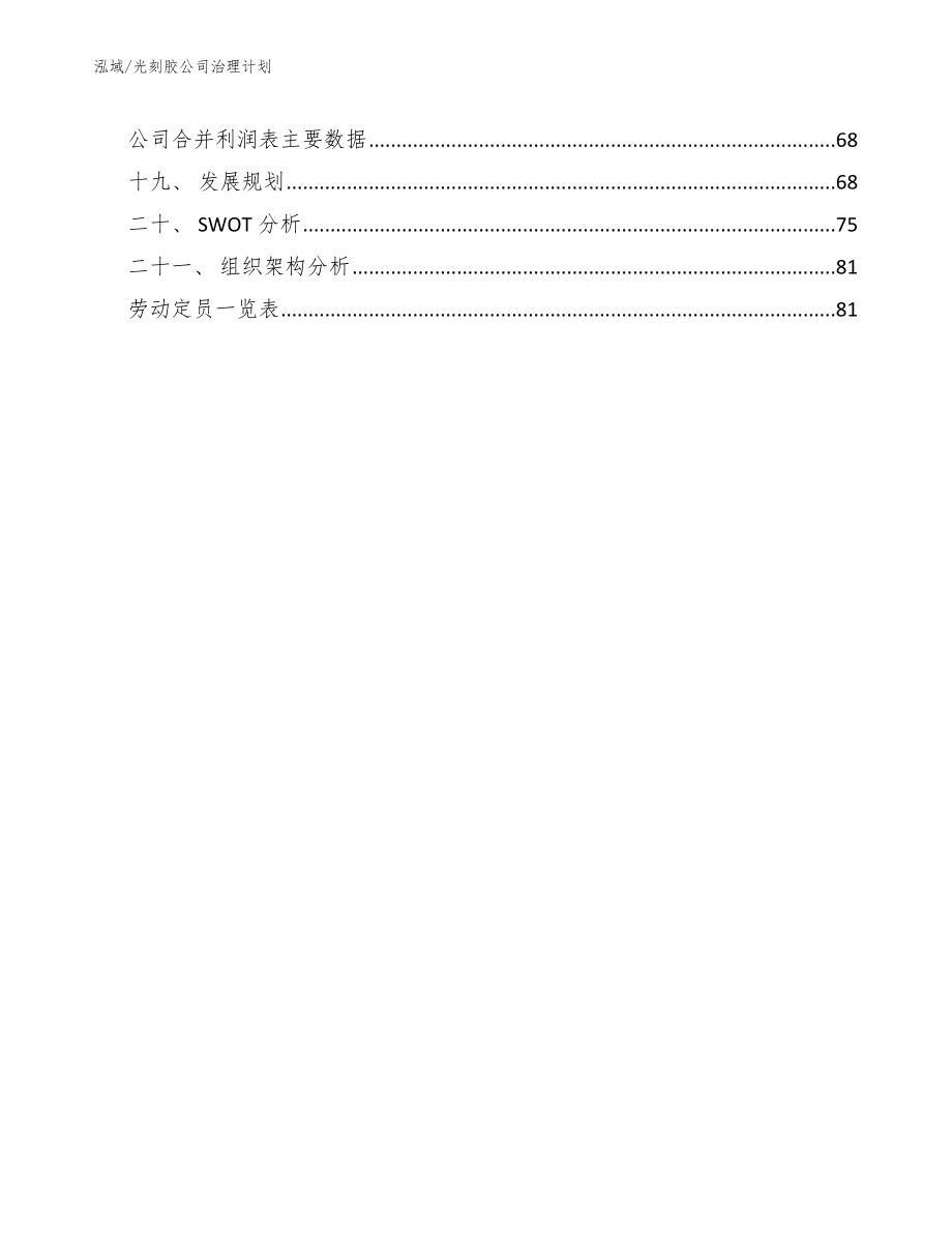 光刻胶公司治理计划_范文_第2页