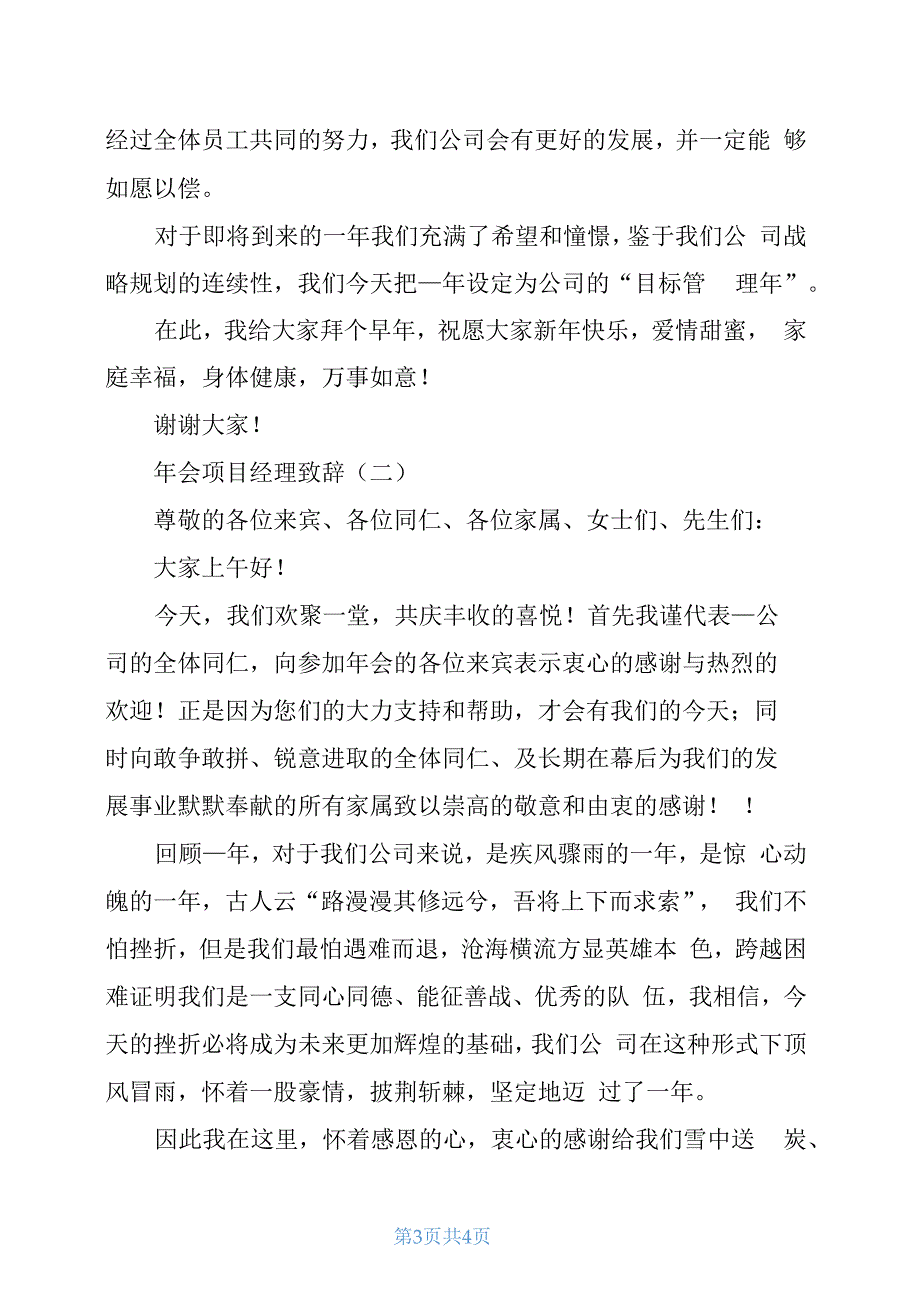 年会项目经理致辞_第3页