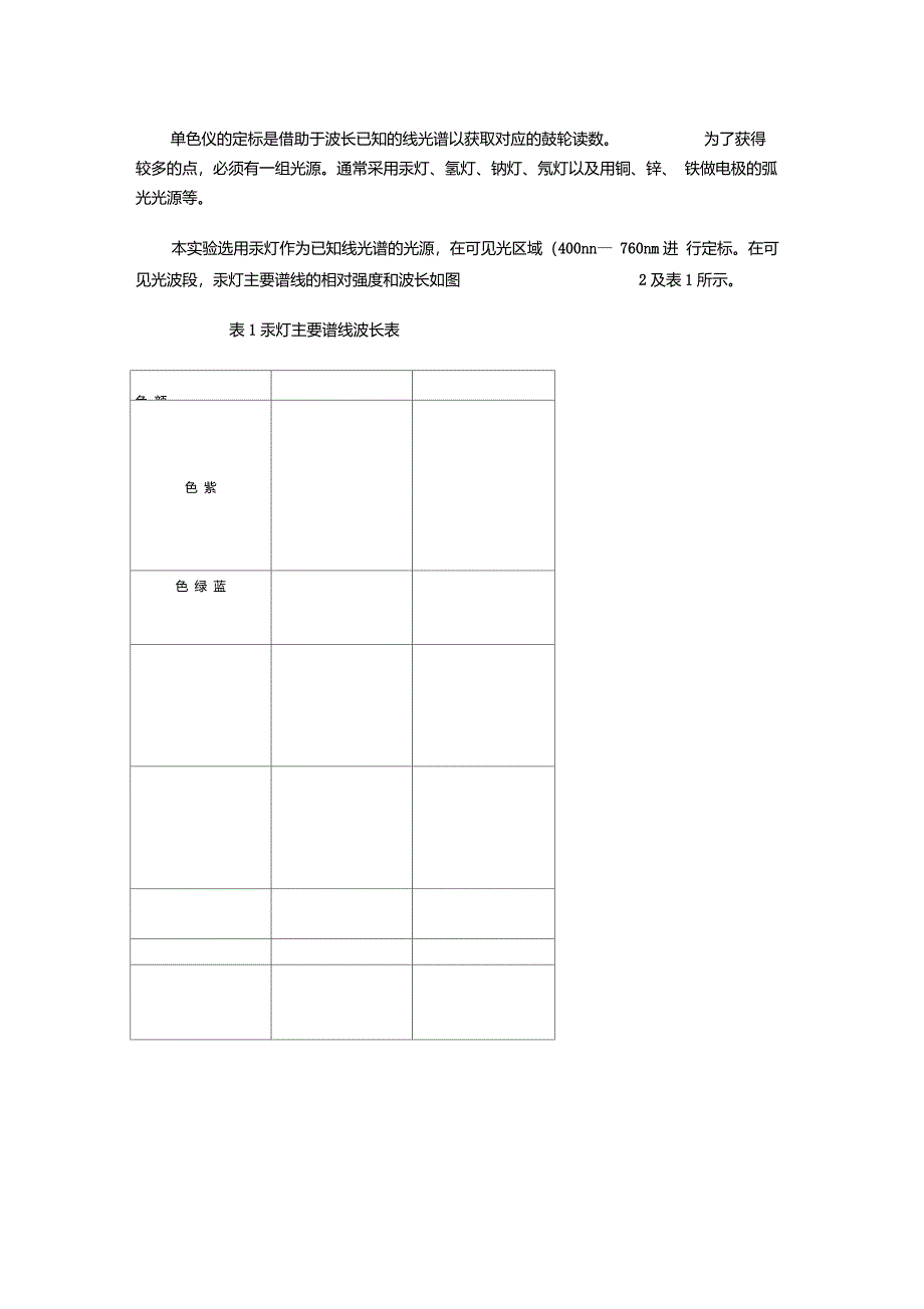 单色仪的定标与滤光片光谱透射率的测定_第3页