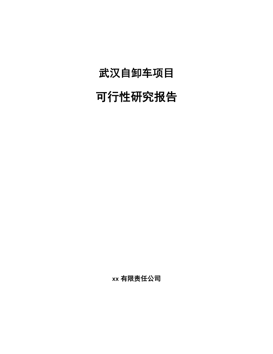 武汉自卸车项目可行性研究报告_第1页