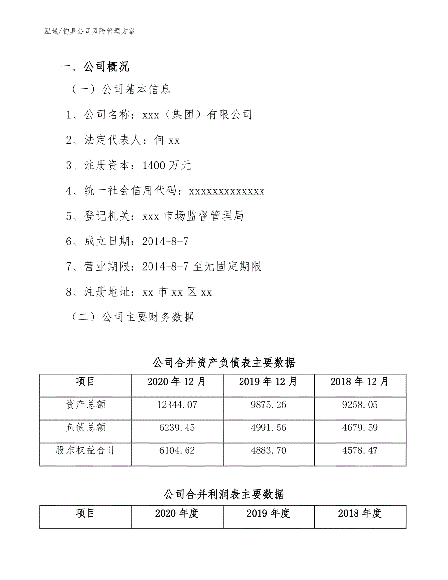 钓具公司风险管理方案_参考_第3页