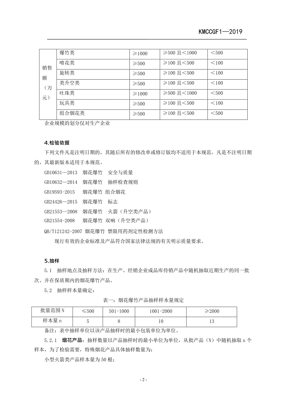 烟花爆竹产品质量监督抽查实施规范_第3页