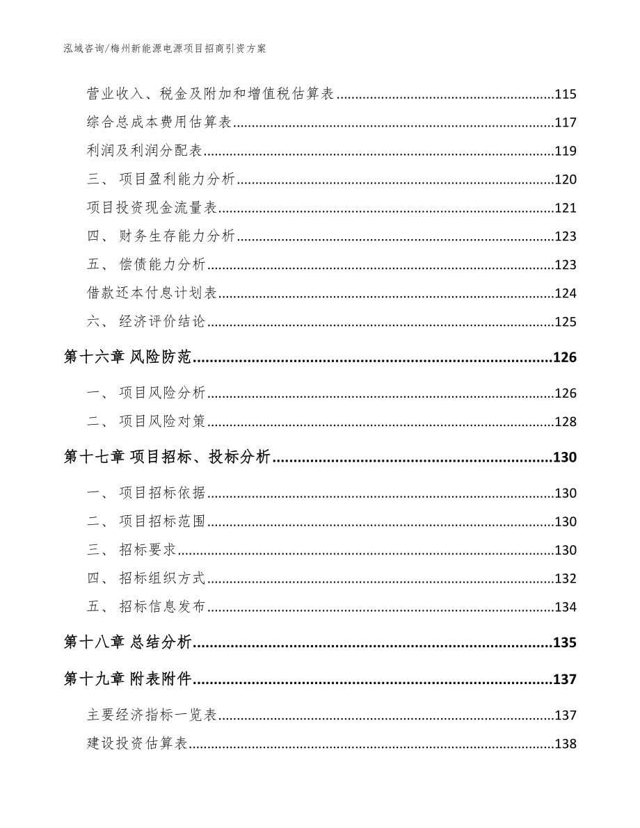 梅州新能源电源项目招商引资方案（参考范文）_第5页