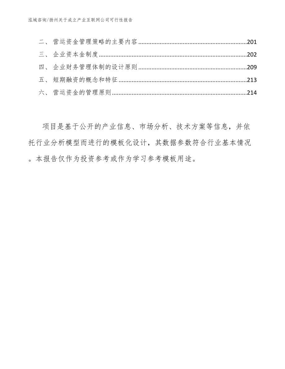 扬州关于成立产业互联网公司可行性报告【模板】_第5页