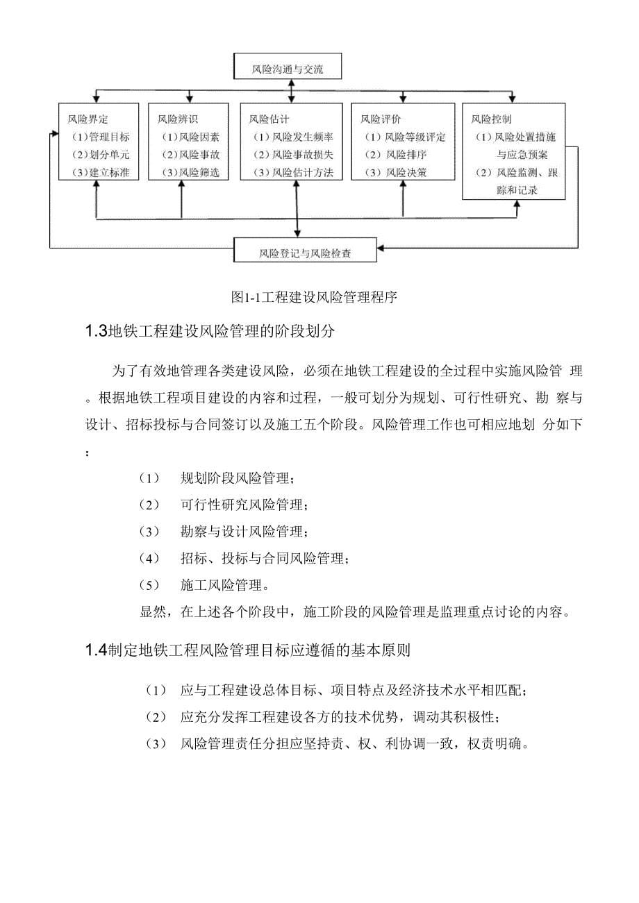 地铁工程施工风险管理监理实施细则_第5页