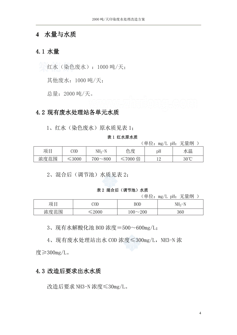 某厂印染废水处理改造方案_第4页