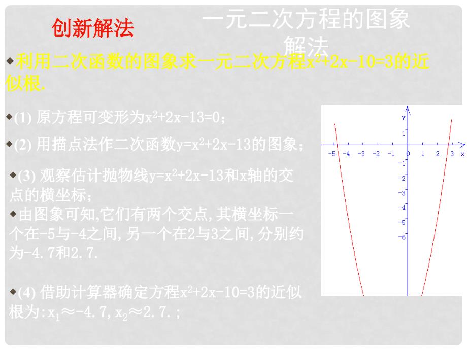 辽宁省凌海市石山初级中学九年级数学下册 第二章 第八节 二次函数与一元二次方程课件（2） 北师大版_第4页