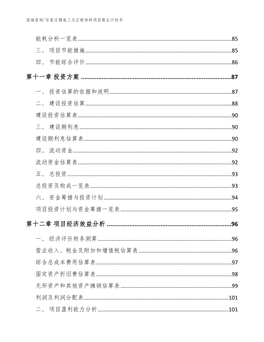 石家庄锂电三元正极材料项目商业计划书_模板_第5页