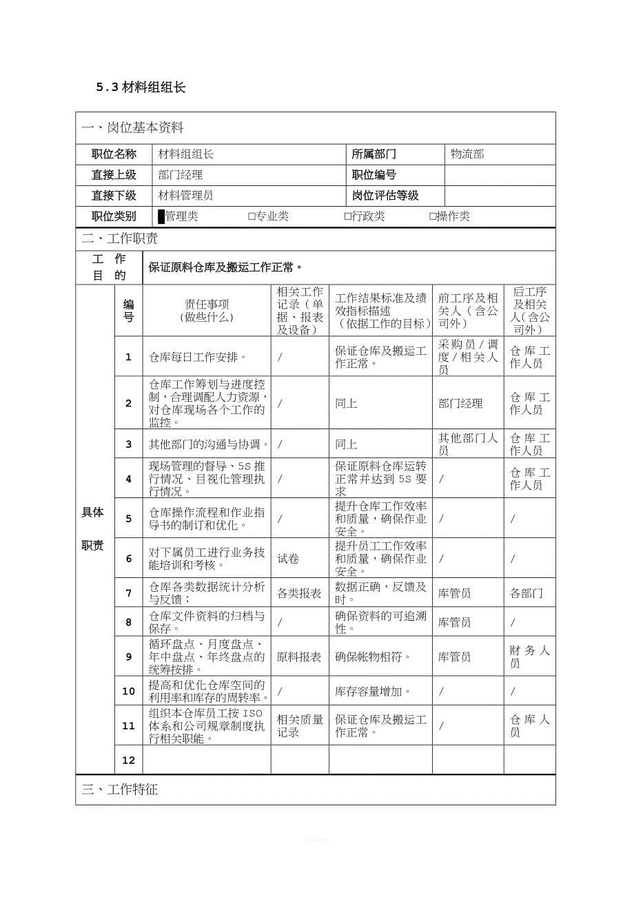 物流部职位说明书.doc_第5页