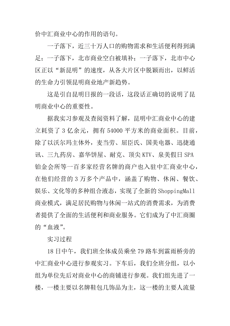 市场实习报告3篇市场营销实习报告_第2页