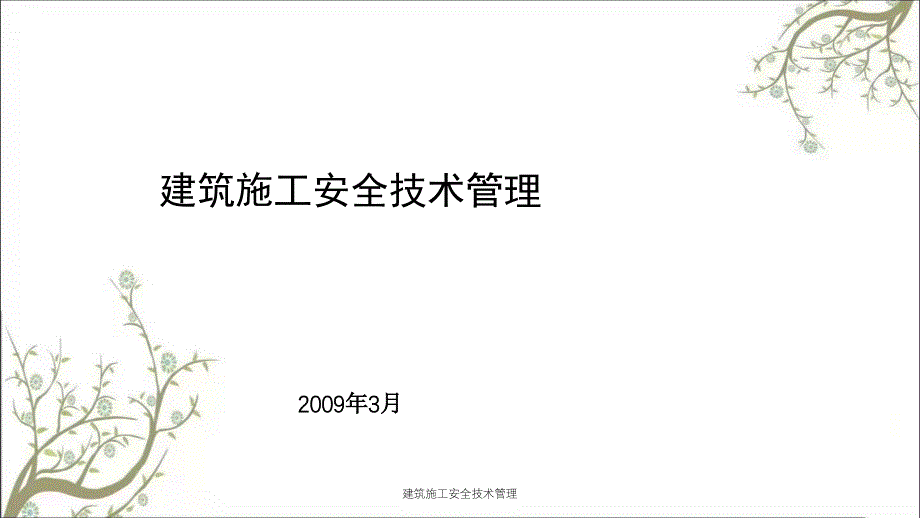 建筑施工安全技术管理PPT课件_第1页