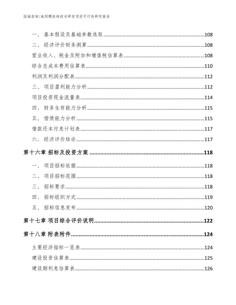 咸阳颗粒硅技术研发项目可行性研究报告范文模板_第5页