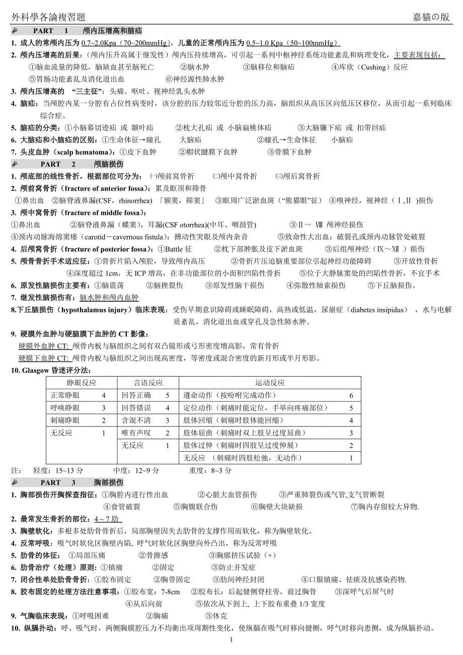 外科学各论复习_第1页