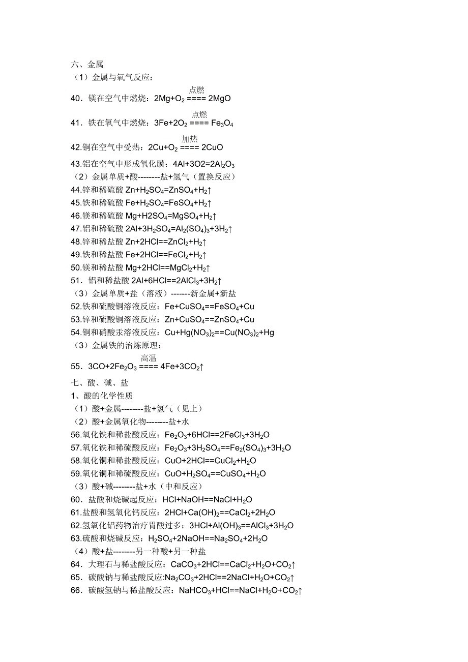 初中化学反应常见基本的化学方程式.doc_第3页