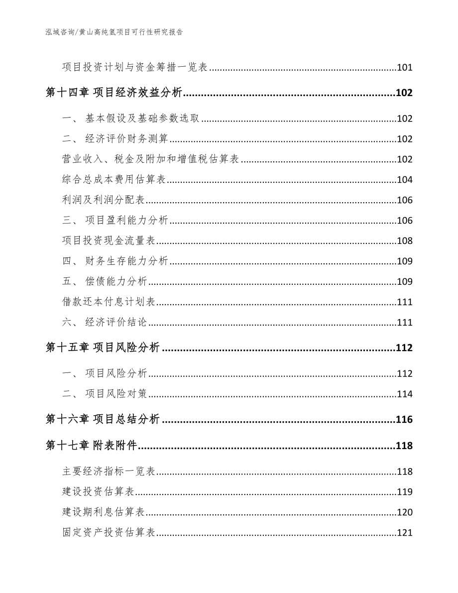 黄山高纯氢项目可行性研究报告_参考范文_第5页