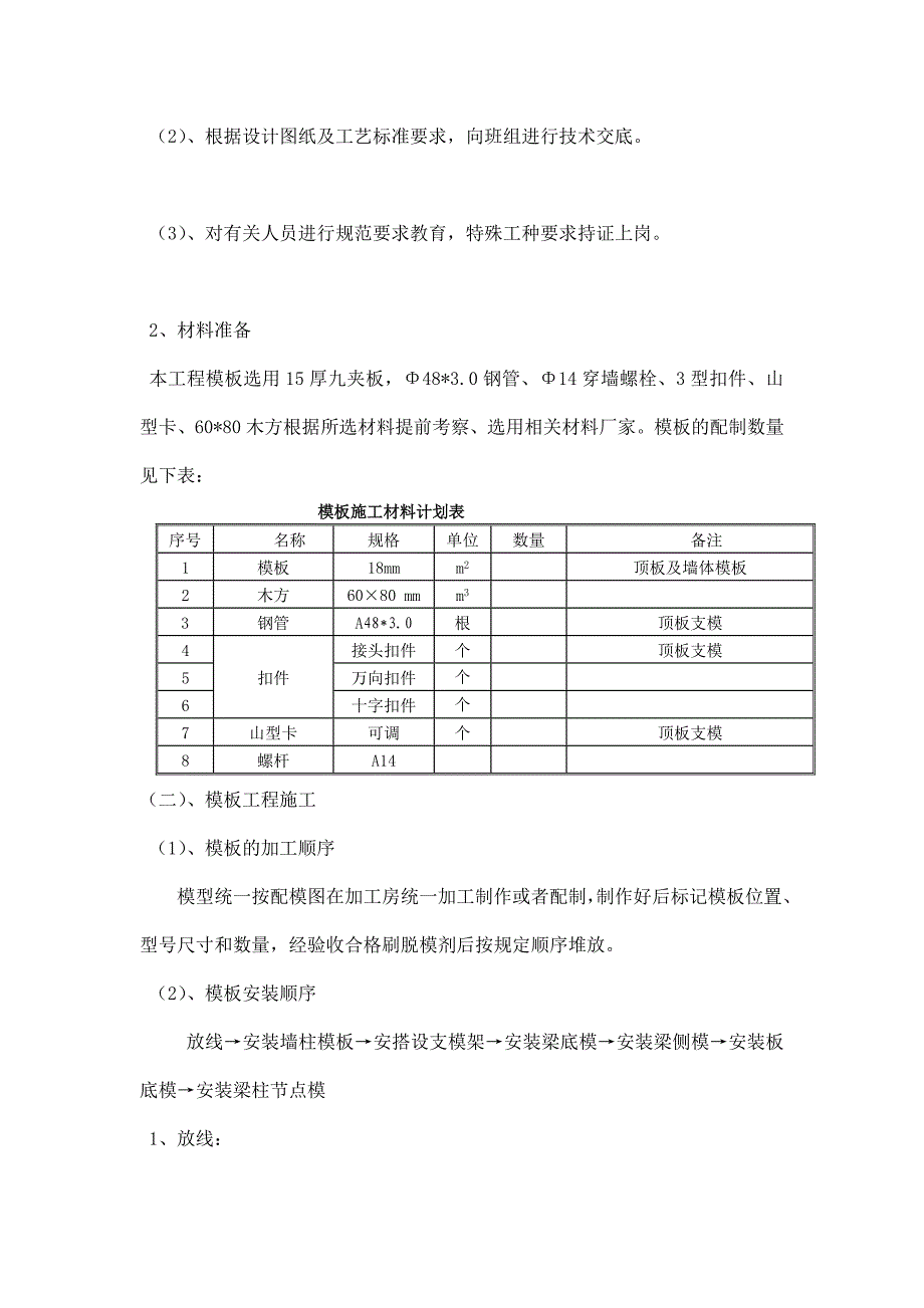 地下车库模板技术交底_第4页