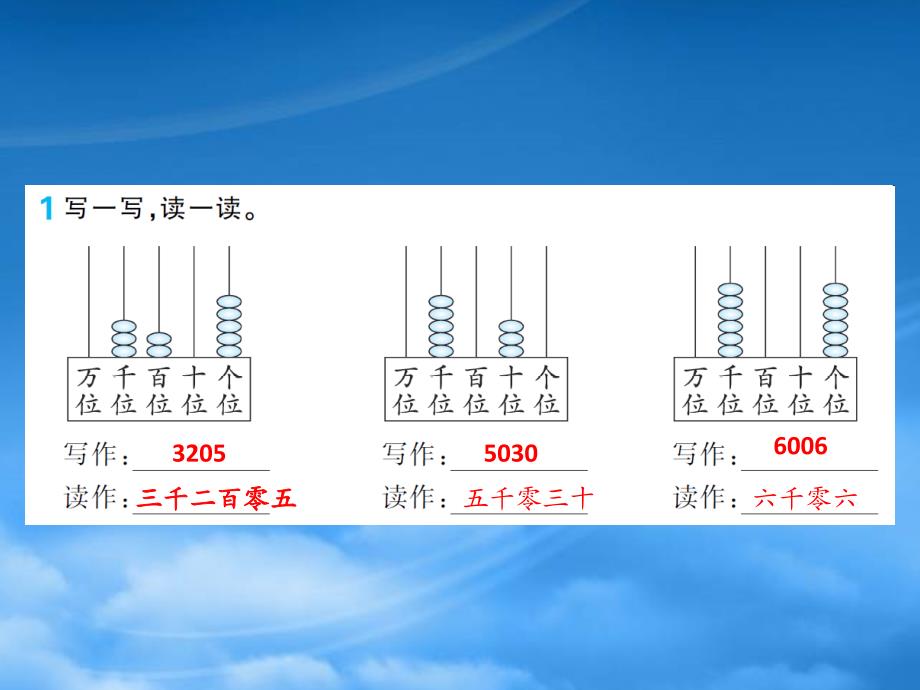 二级数学下册第七单元万以内数的认识第5课时10000以内数的认识2作业课件新人教_第3页