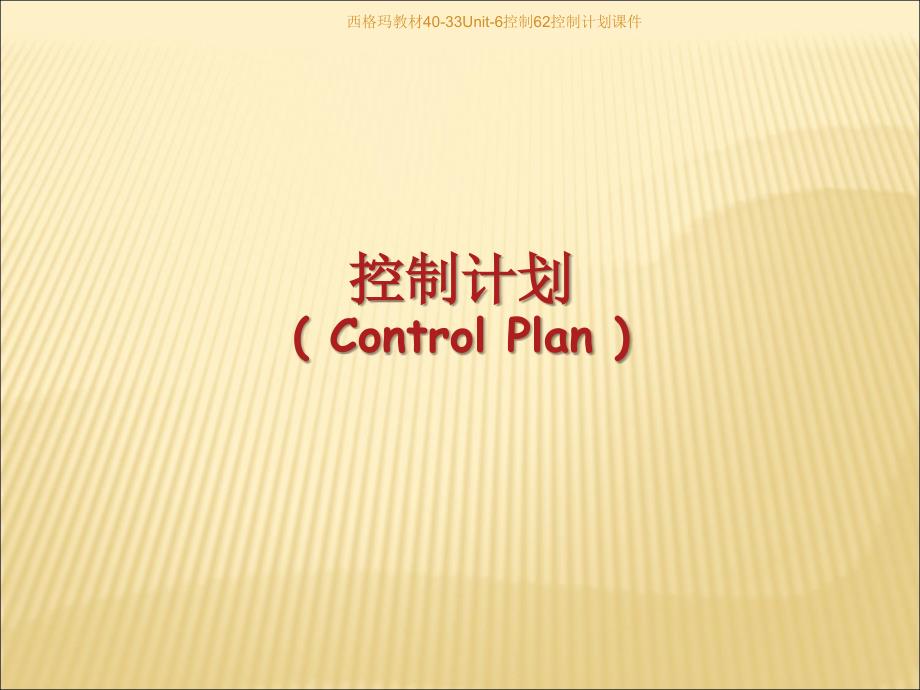 西格玛教材4033Unit6控制62控制计划课件_第2页