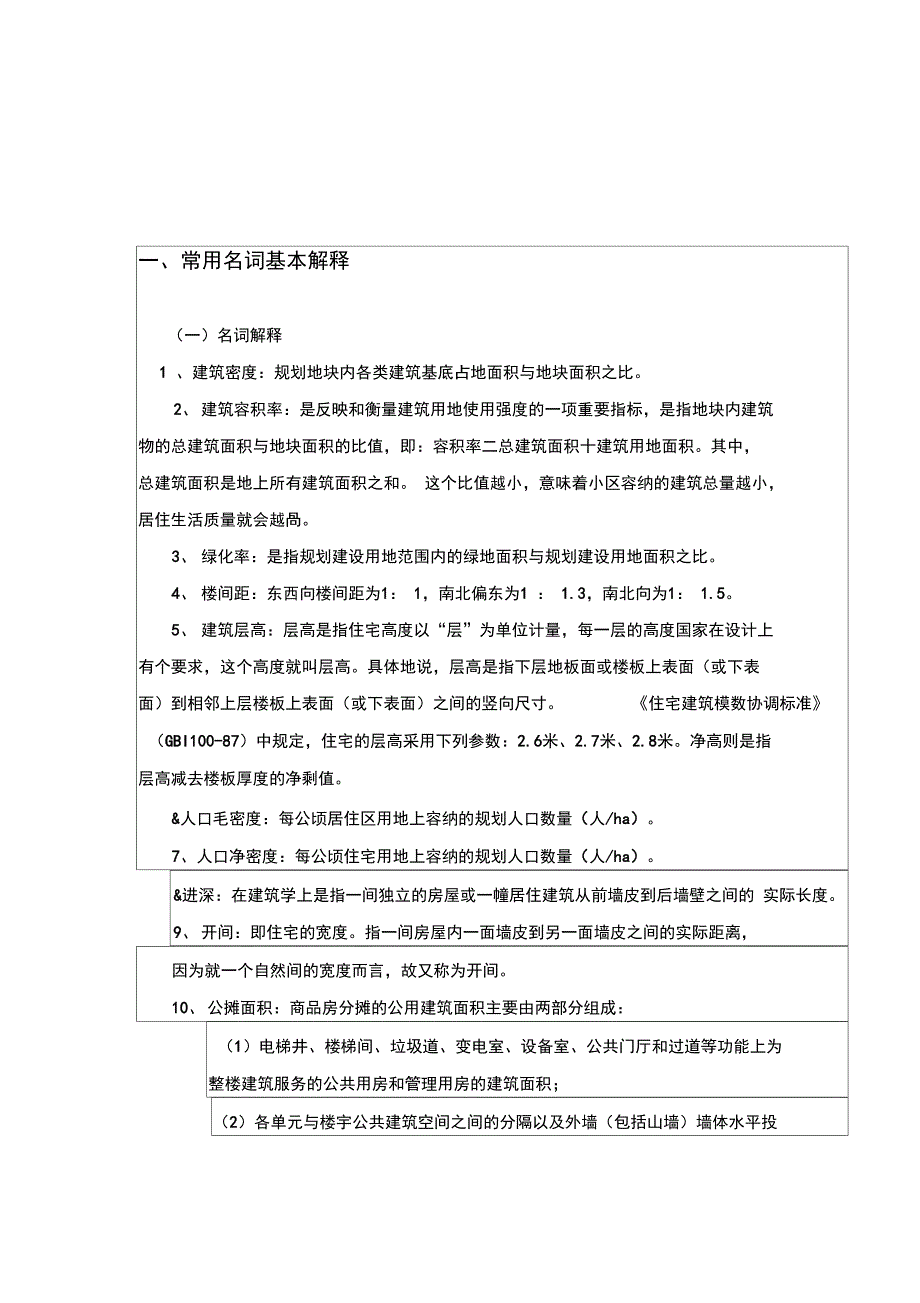 房地产基础知识销售培训—名词解释_第1页