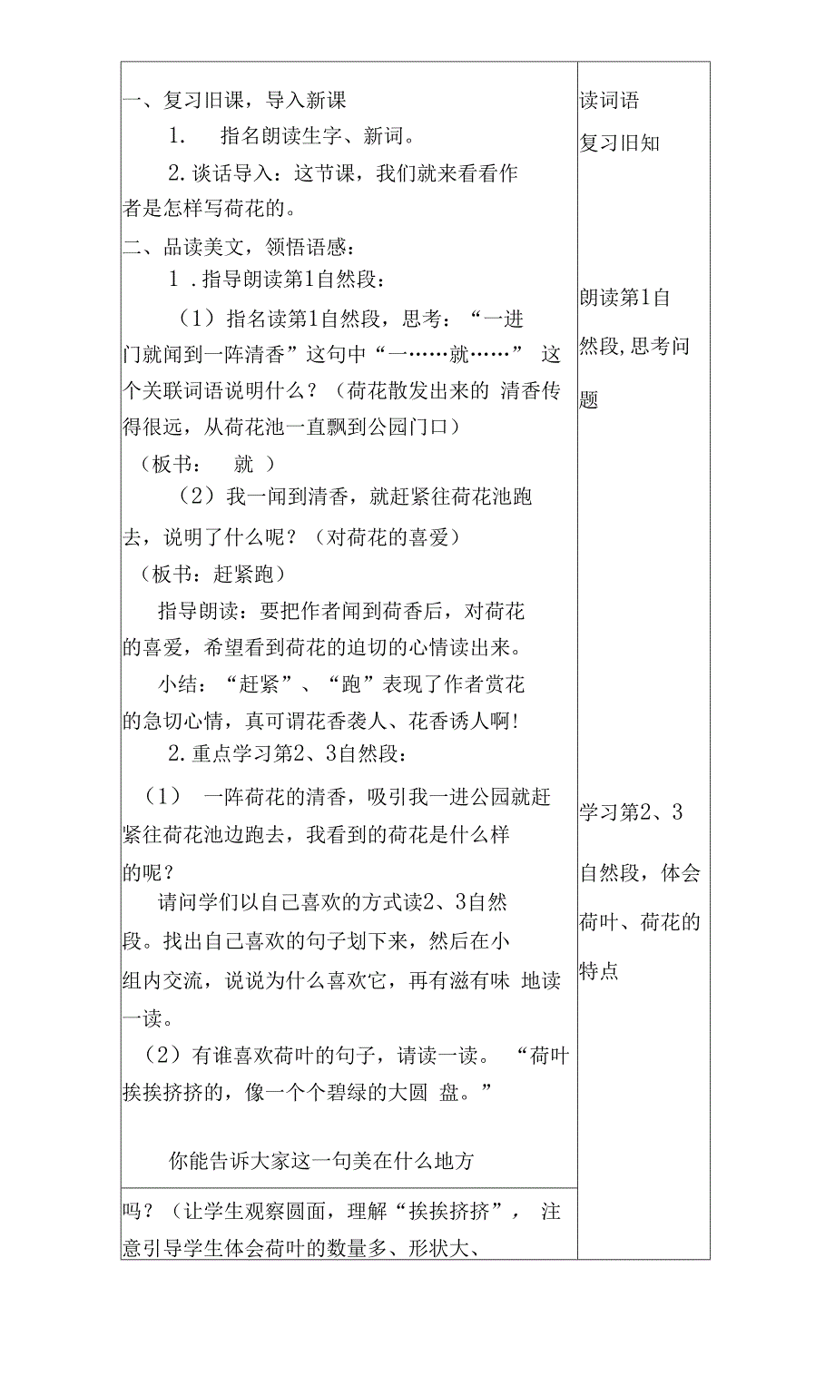 人教版部编版小学语文三年下册-《荷花》教案2课时.docx_第3页