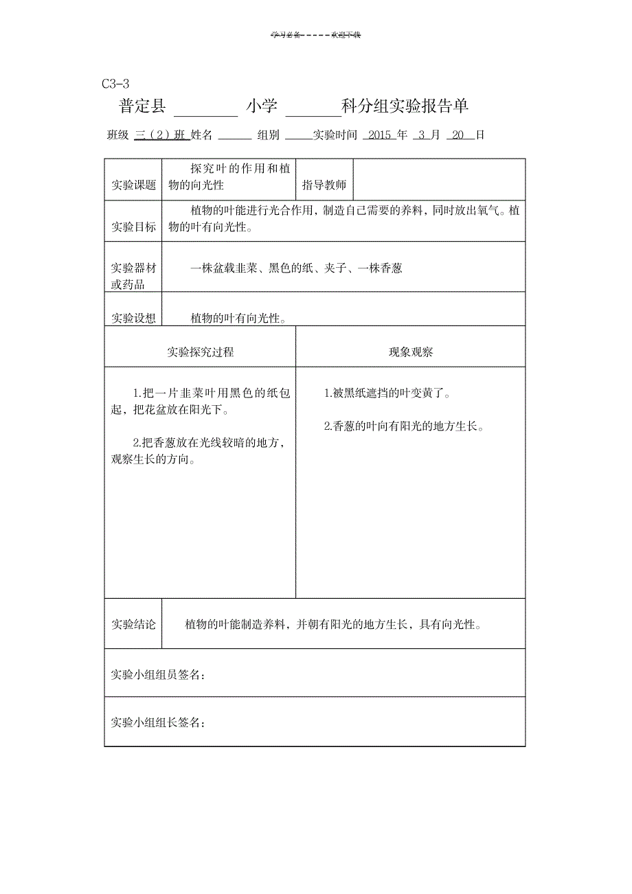 2023年新科教版三年级科学下册实验报告单_第3页