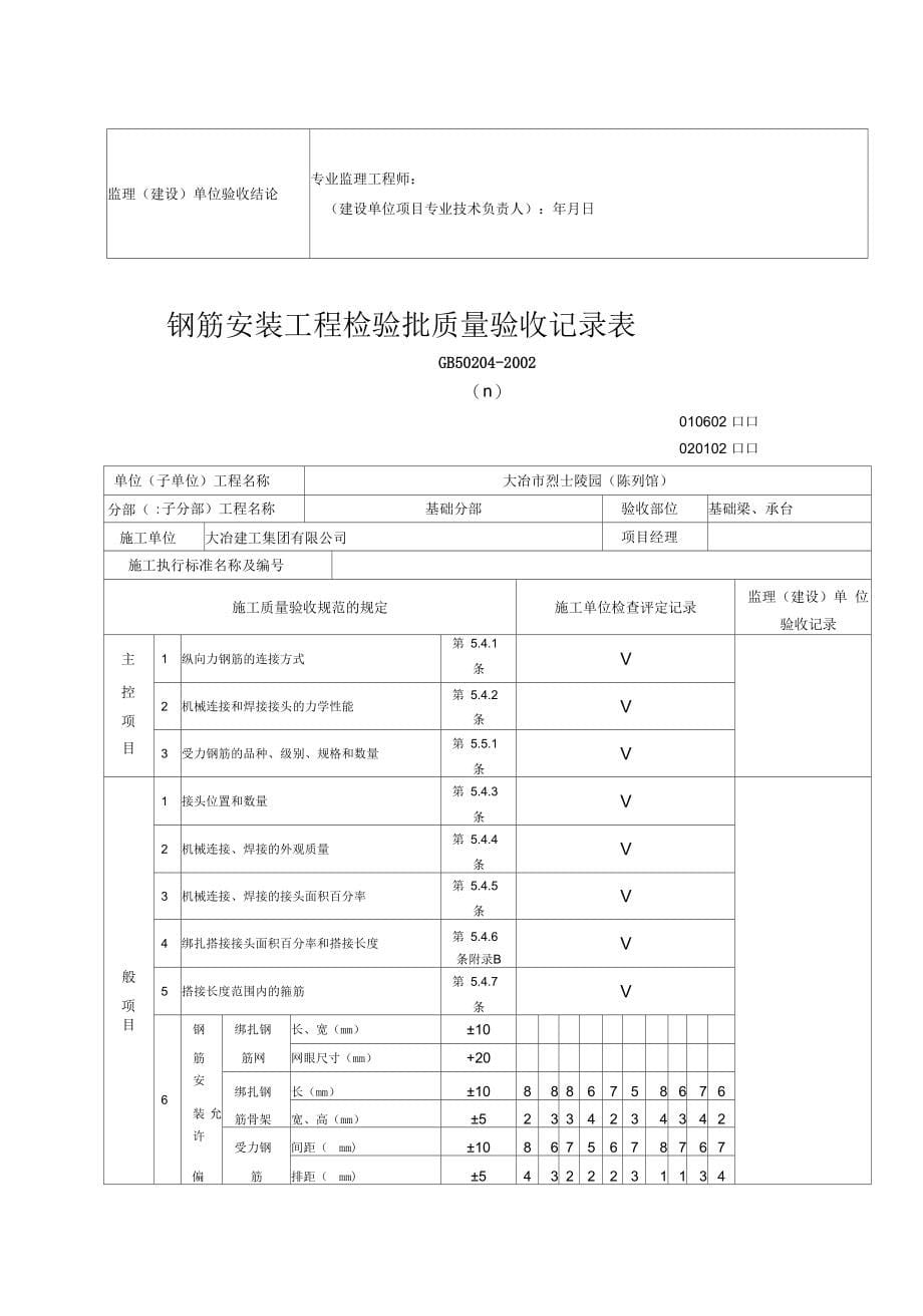 (店铺运营管理)陈列馆报验验收记录表_第5页