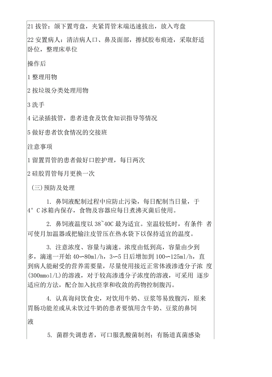 鼻饲的操作流程及操作并发症的预防措施及处理流程_第4页