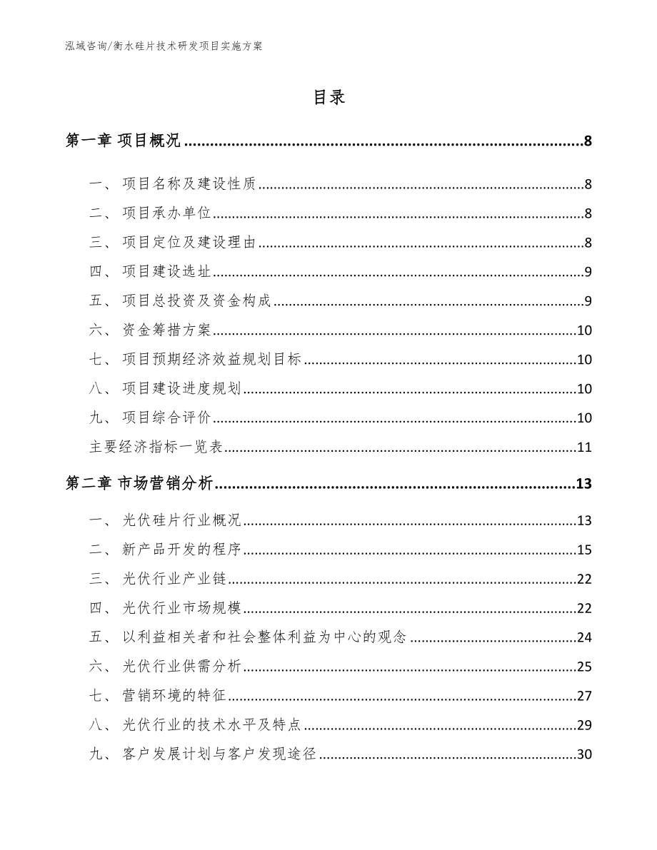 衡水硅片技术研发项目实施方案（模板范文）_第2页