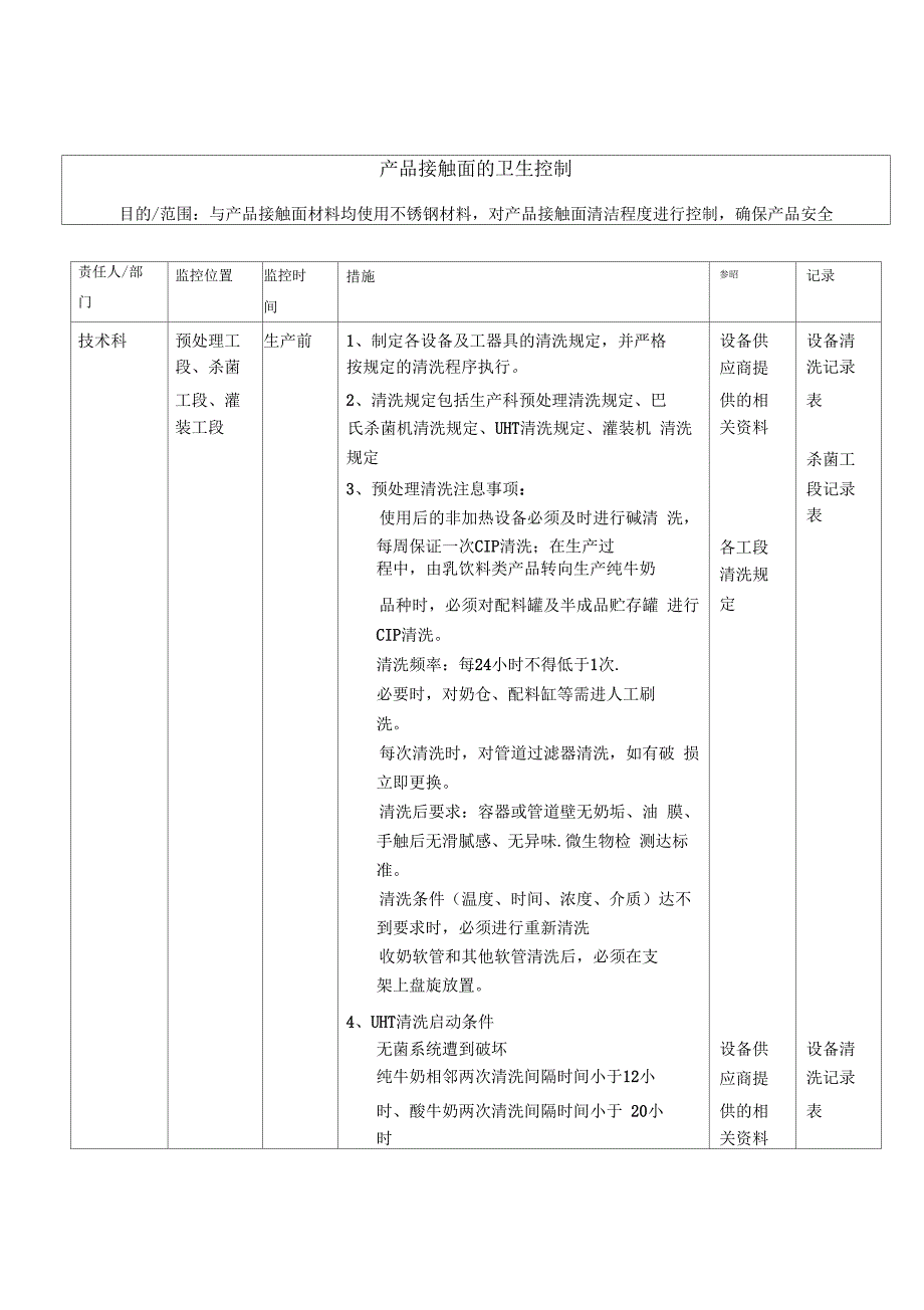 乳业卫生标准操作规范_第4页