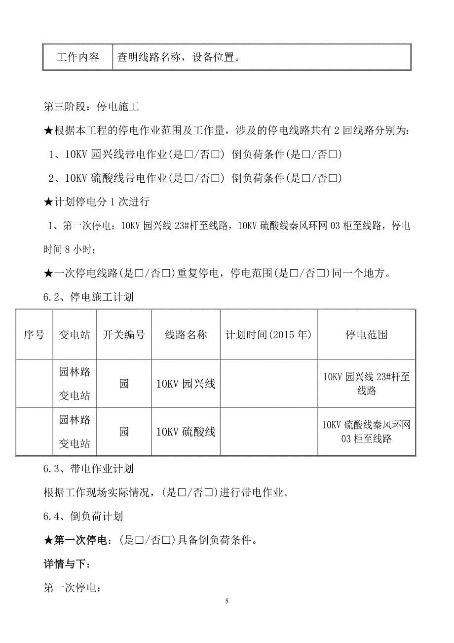 13110KV园林变电站10KV园兴线联络改造工程施工方案电缆改造工程要点_第5页