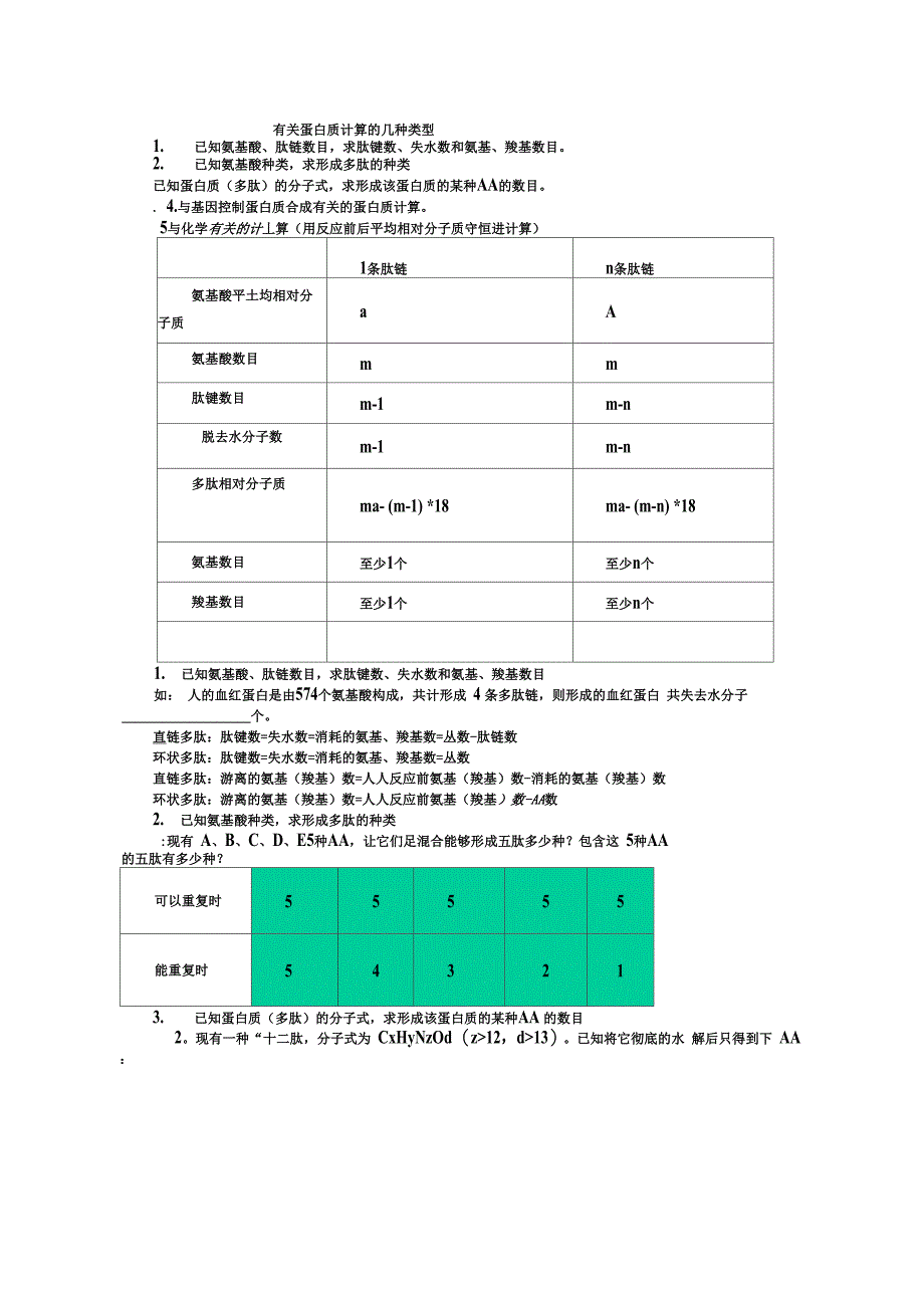 氨基酸的计算_第1页