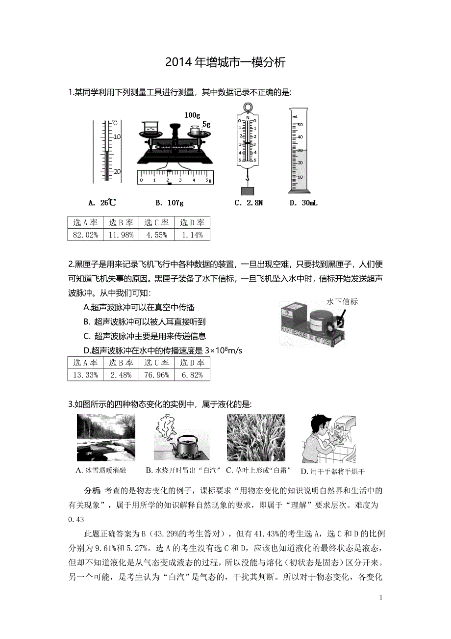 2014一模试卷分析.doc_第1页