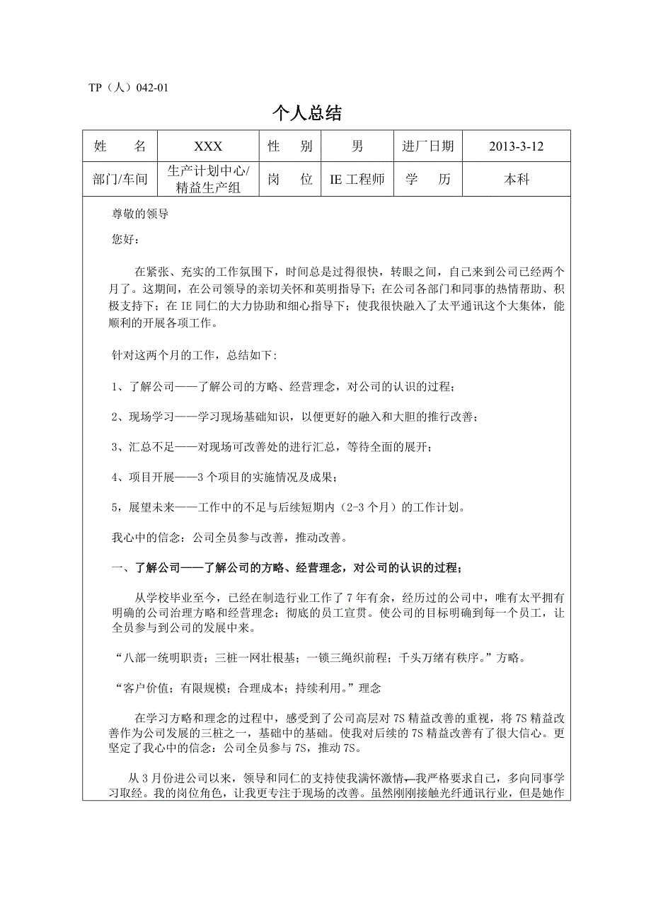 试用期工作总结报告IE_第1页