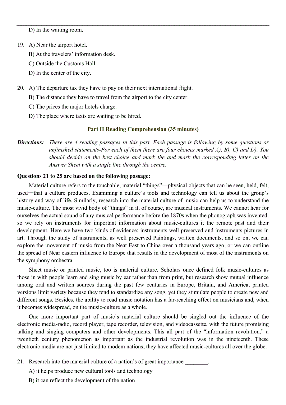 1996年01月大学英语六级(CET6)真题试卷(含答案)_第4页