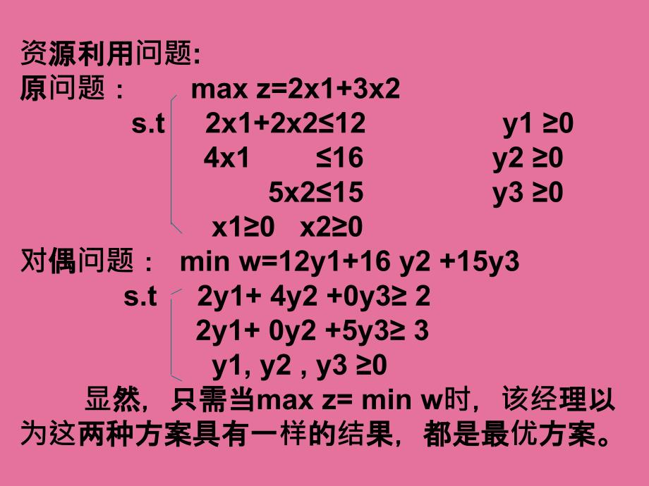 运筹学第二章线性规划的对偶理论a管理精品资料ppt课件_第2页