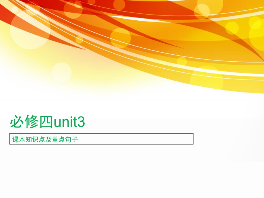 高中英语必修四unit3知识点_第1页