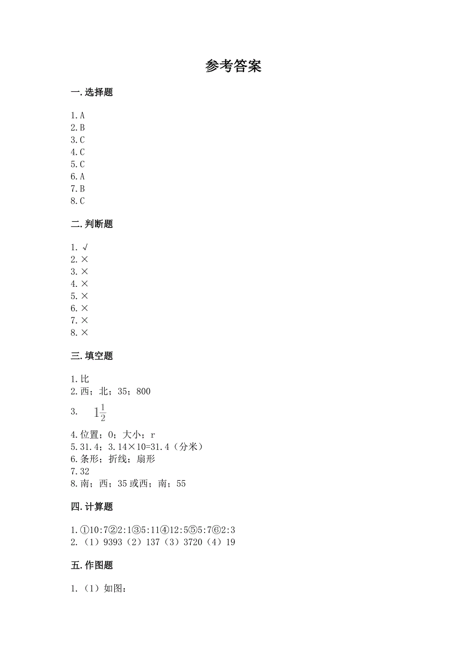 小学数学六年级上册期末考试卷有答案解析.docx_第5页