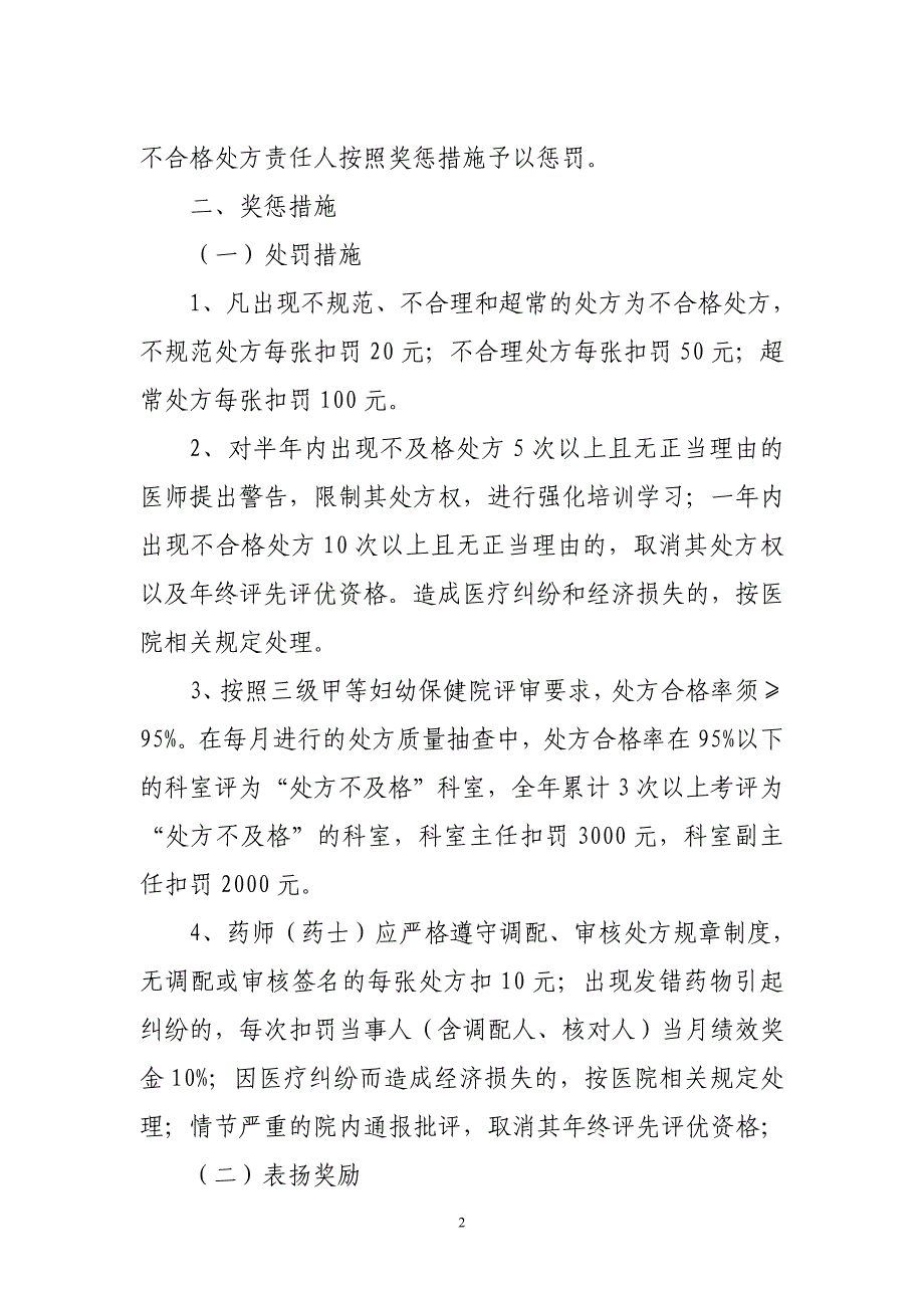 处方点评奖惩制度_第2页