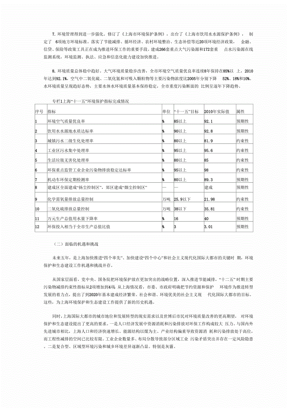 上海市环境保护十二五规划_第2页